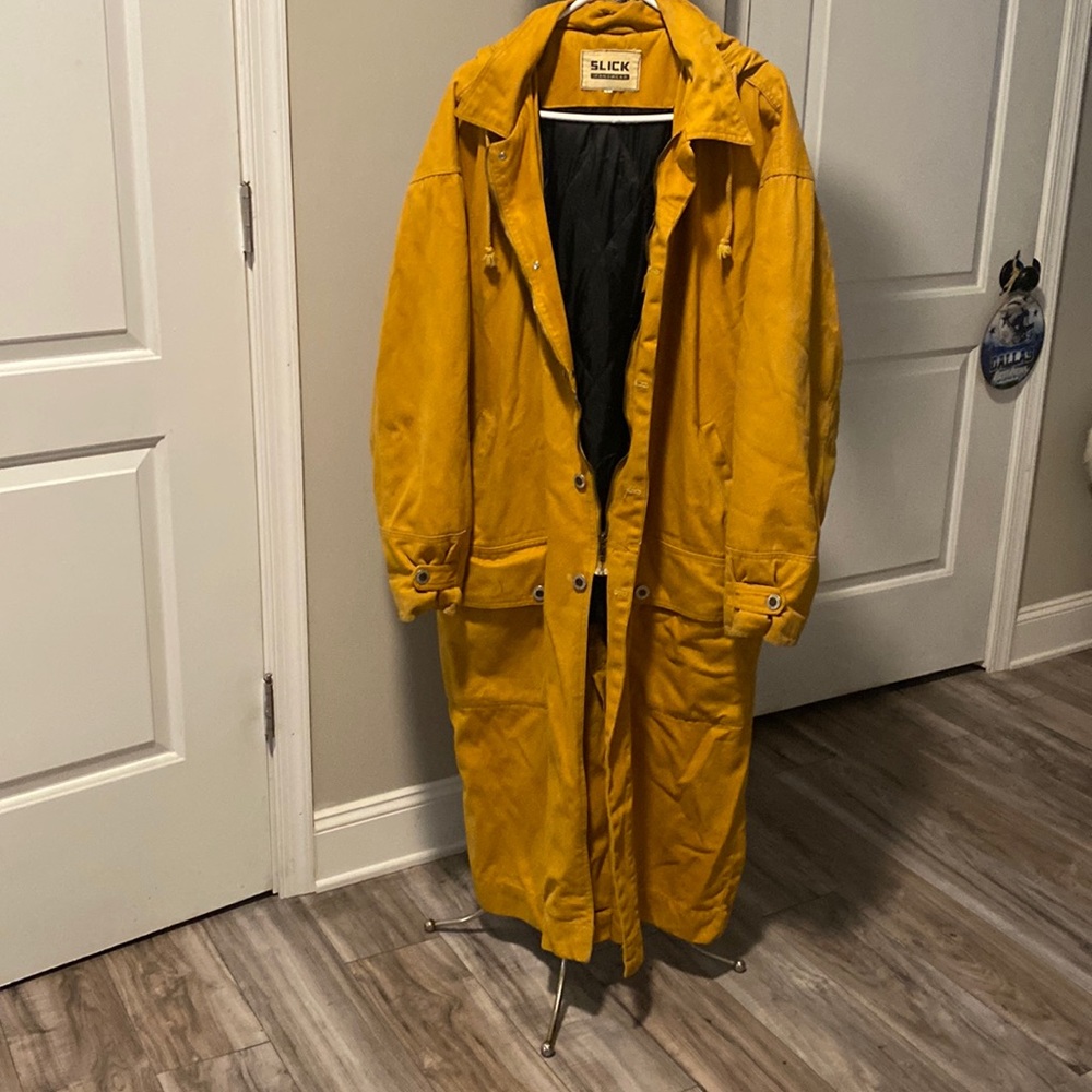 SLICK JEANWEAR MUSTARD COLOR FULL LENGTH COAT
